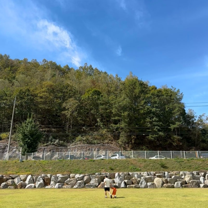 원주 카페도즈오프, 넓은 잔디밭이 좋았던 애견동반카페