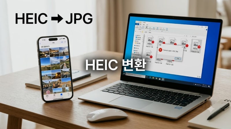 아이폰 사진 HEIC 파일 PC에서 안 열릴 때, JPG로 간단하게 바꾸는 방법