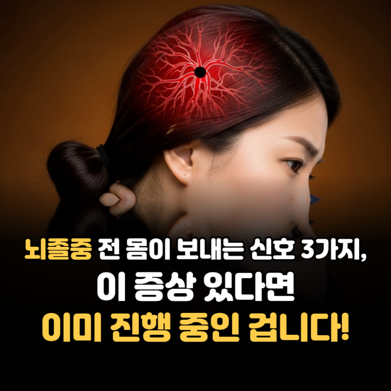 뇌졸중 오기 전 몸이 보내는 신호 3가지, 이 증상 있다면 이미 진행 중