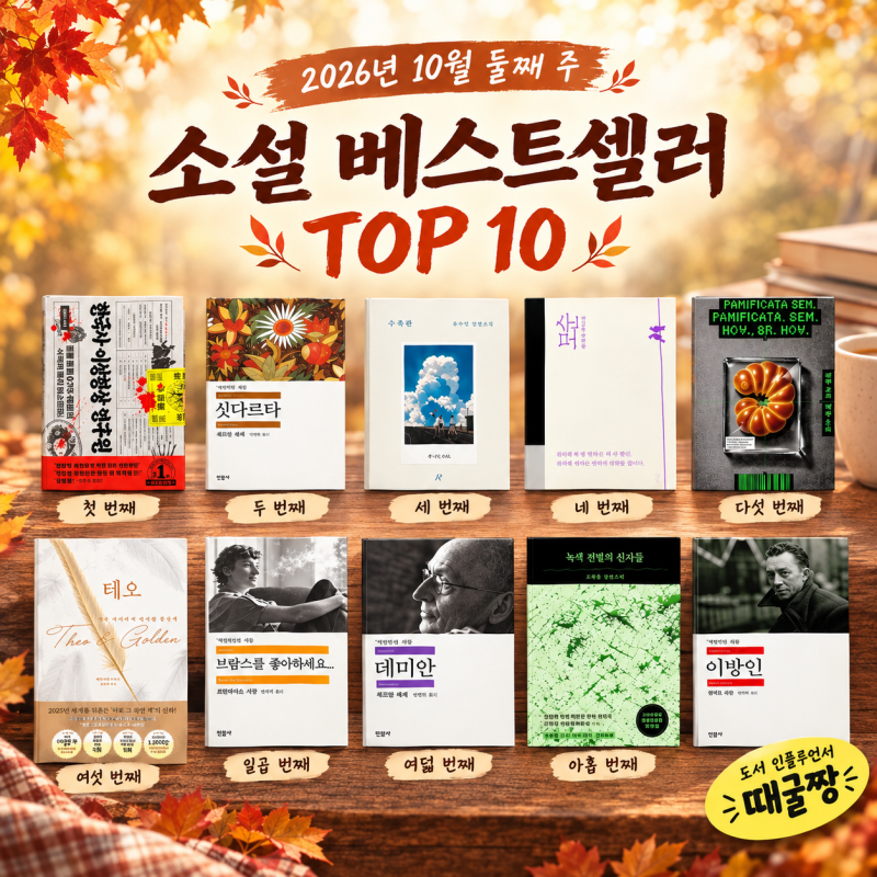소설 베스트셀러 순위 TOP 10, 2026년 10월 둘째 주