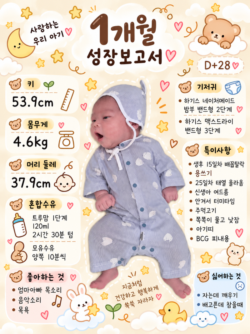 아기 1~2개월 성장기록｜생후 50일 셀프 촬영과 달라진 일상