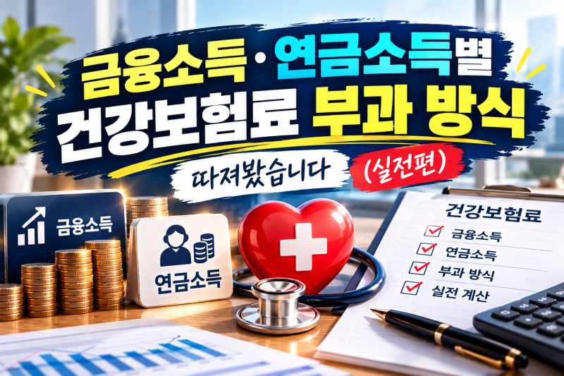 금융소득·연금소득별 건강보험료 부과 방식 따져봤습니다 (실전편)