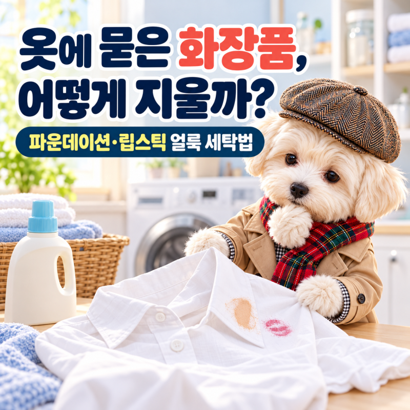 화장품 묻은 옷 세탁법, 파운데이션·립스틱 얼룩 지우는 순서