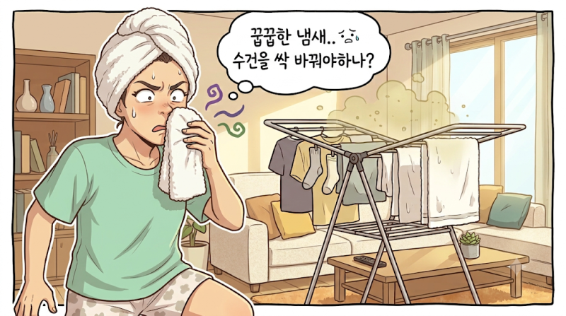 수건 쉰 냄새 제거 :: 과탄산소다 세탁법과 올바른 건조 방법 완벽 정리
