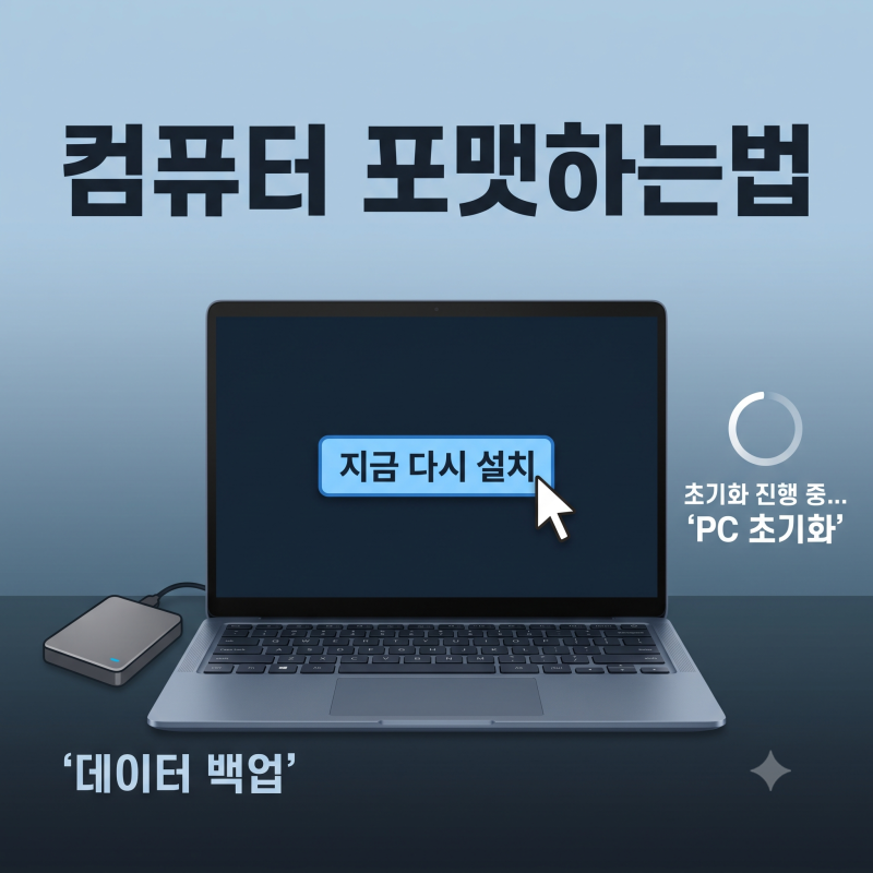 컴퓨터 포맷하는법 | 초기화 누르기 전에 '지금 다시 설치'부터 보세요 (윈도우11 노트북)