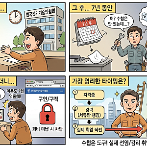 [전기기술인협회] 전기기사 땄다고 경력수첩/감리수첩부터 만들지 마세요" – 협회 가입 일....