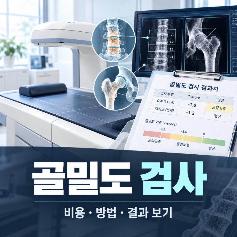 골밀도 검사 비용과 방법 검사후 결과지 수치보는 방법과 보건소 무료 대상까지 총정리