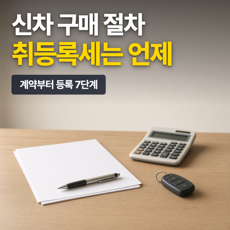 신차 구매 절차 7단계, 취등록세는 언제 내나