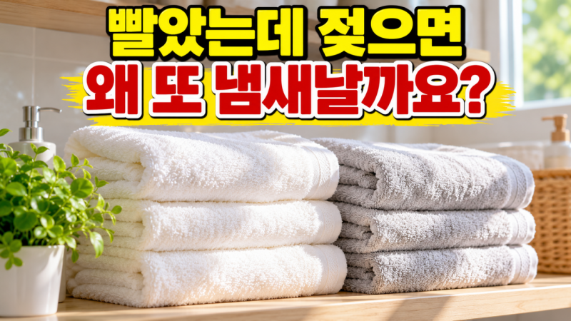수건 냄새 제거 방법 쉰내 원인 세탁법 건조 관리법