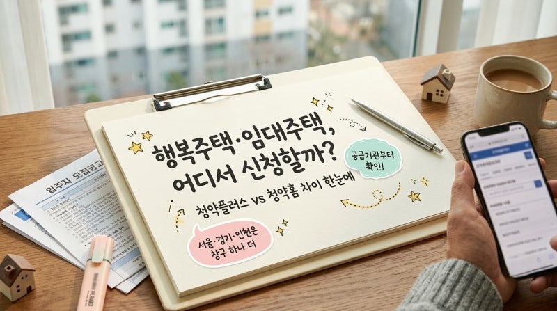 LH청약플러스 청약홈 차이, 행복주택·임대주택은 어디서 신청할까