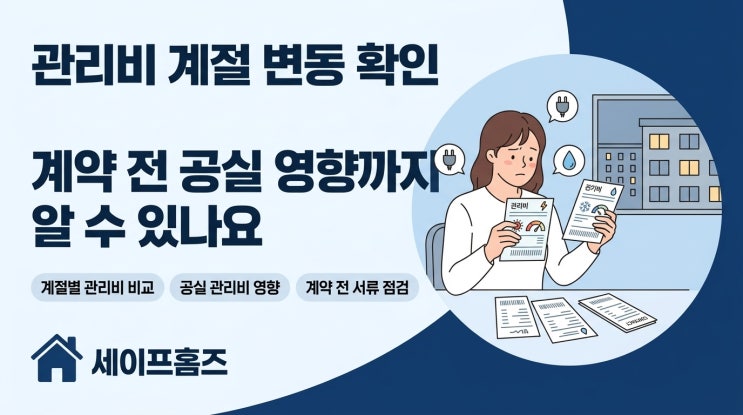 관리비 계절 변동 확인 계약 전 공실 영향까지 알 수 있나요