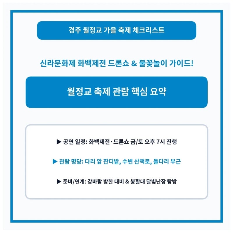 경주 월정교 가을밤 축제와 드론쇼 명소로 주목