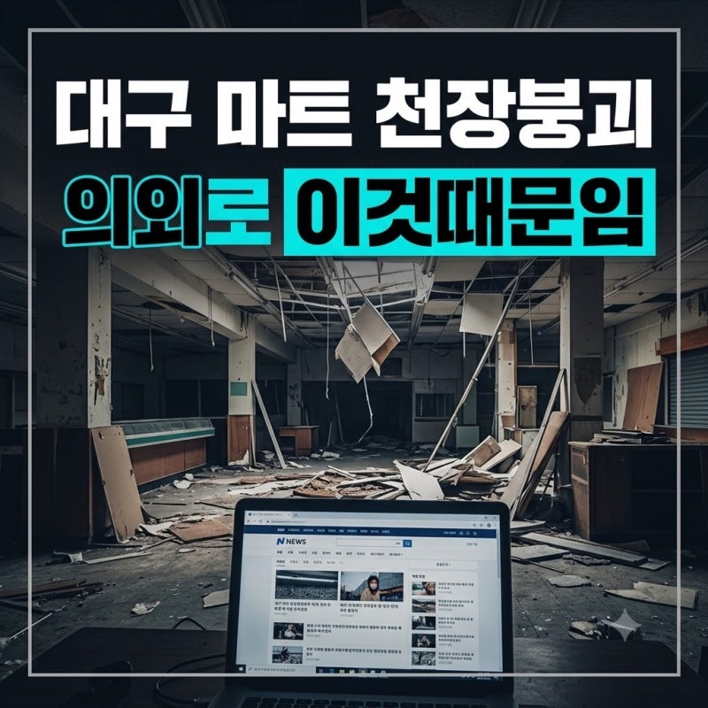 대구 마트 천장 붕괴사고 원인과 발생 위치 및 피해보상 대책 총정리