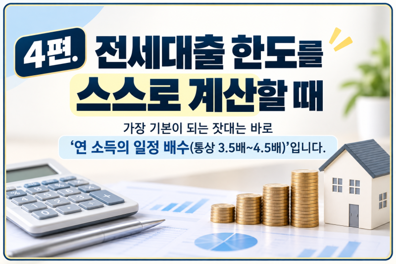 [4편]은행 방문 전 반드시 확인해야 할 나의 소득별·보증금별 대출 가능 한도