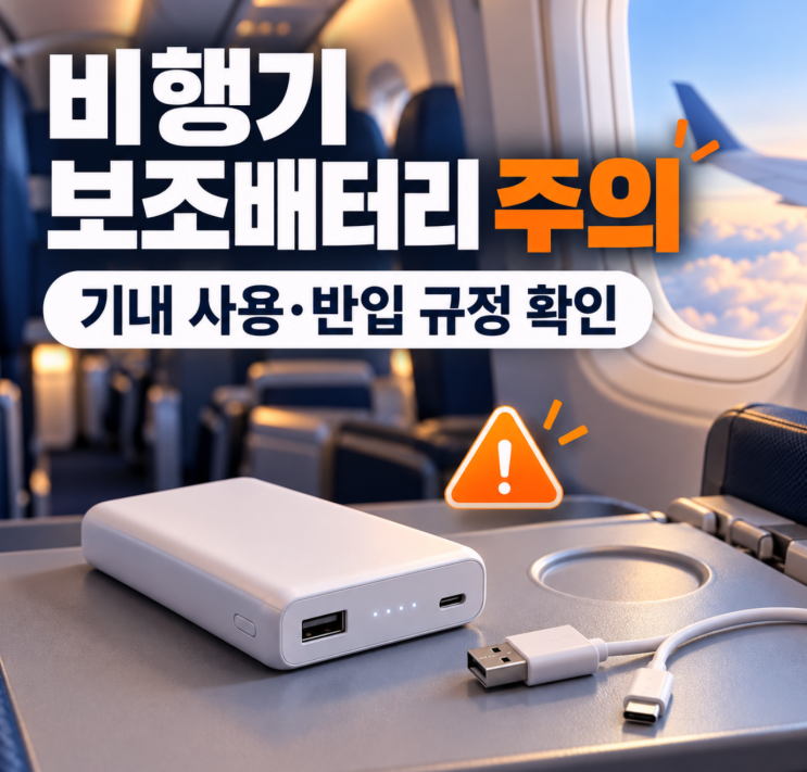 청주공항 <b>제주행</b> 비행기 보조배터리 <b>화재</b>…기내 반입·사용 규정 정....