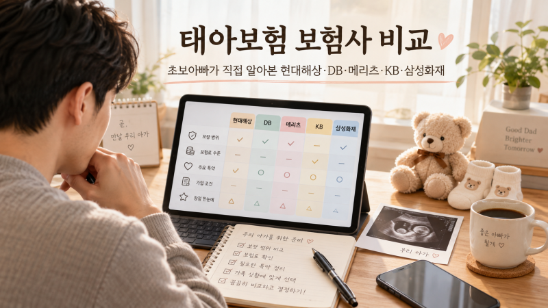 태아보험 어디로 해야 할까? 현대해상·DB·메리츠·KB·삼성화재까지 알아봤어요.