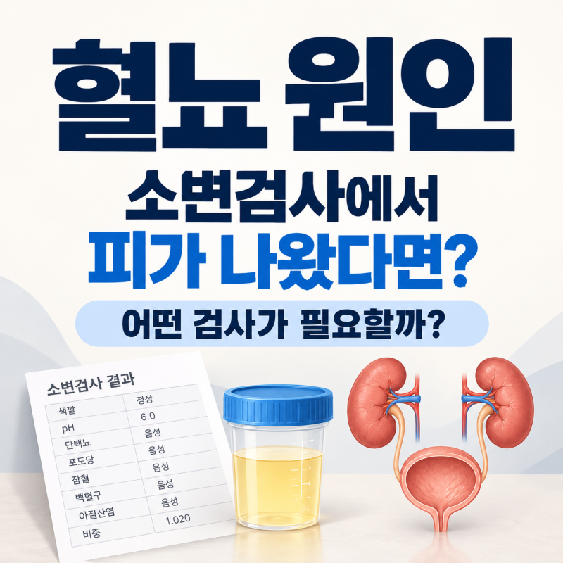 소변검사에서 피가 나왔다면? 혈뇨 원인과 어떤 검사가 필요할까?