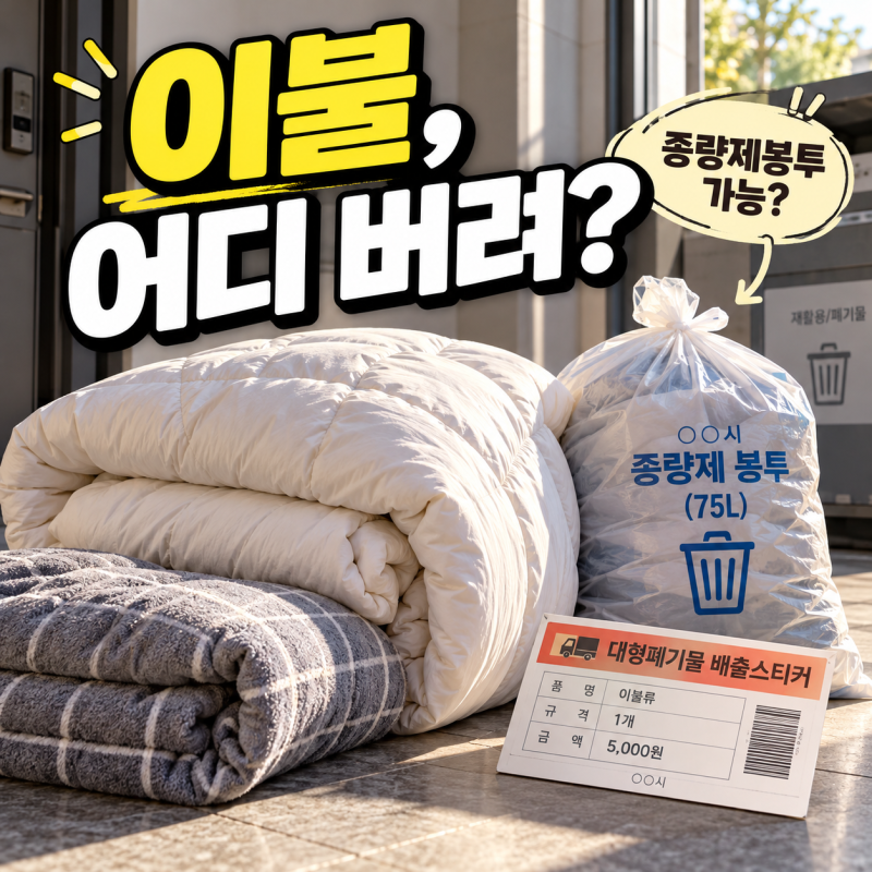이불 버리는 방법, 솜이불·차렵이불 종량제봉투에 버려도 될까?