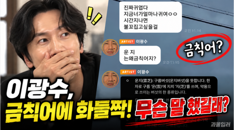 [연예이슈] 이광수, 팬 위로하다 '일베 금칙어'에 화들짝｜"회수했어, 잠 다 깼어" 무슨 일?