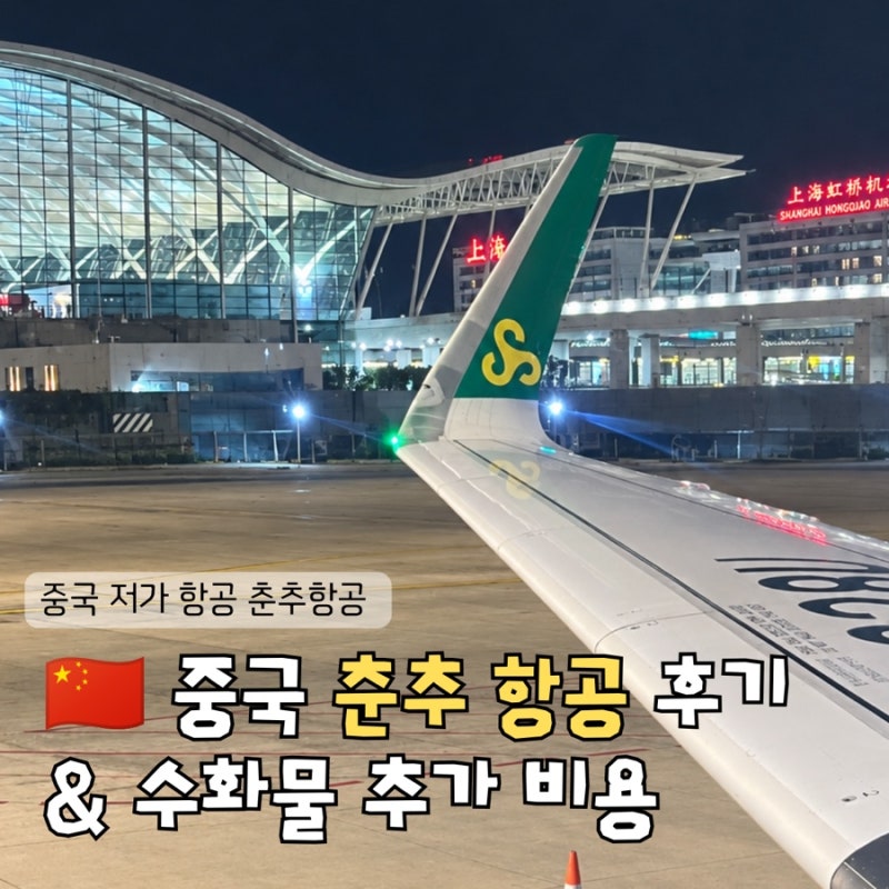 중국 저가 항공 춘추항공 이용 후기 & 위탁 수하물 추가 비용