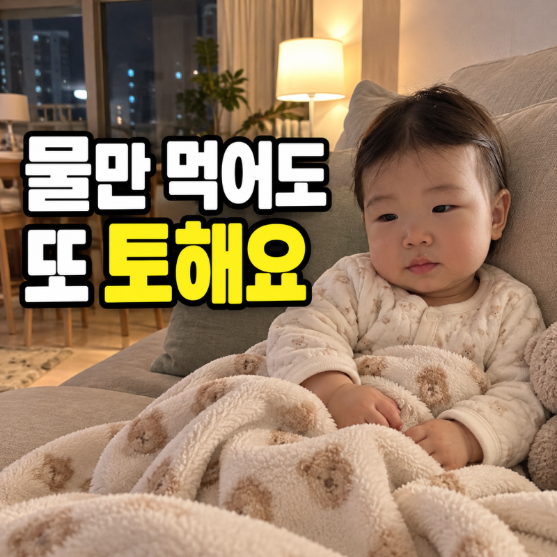 "토하고 나서 물만 먹어도 또.." 겨울 아기 장염, 탈수 신호와 먹여도 되는 것