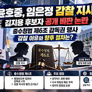 임은정 광주중수청장 감찰 지시, 김지용 후보 비판이 이유? 윤호중 장관이 직접 나선 배경