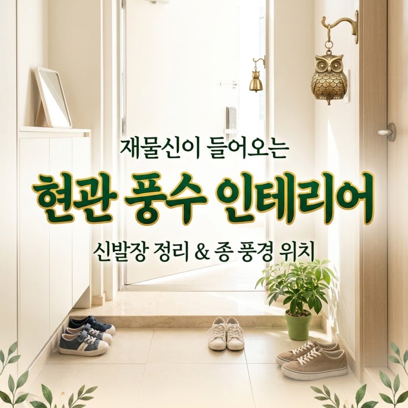 현관 풍수지리 인테리어 신발장 정리법 종 모양 풍경 위치 | 재물신이 제 발로 걸어 들어오는....
