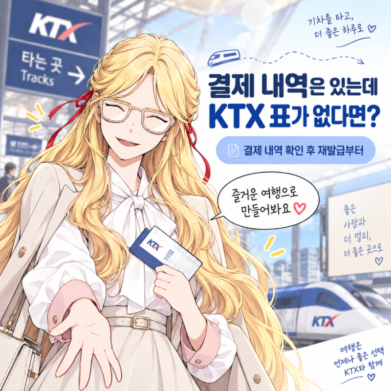 KTX예매, 결제 내역은 있는데 표가 없다면, 그냥 타도 될까?