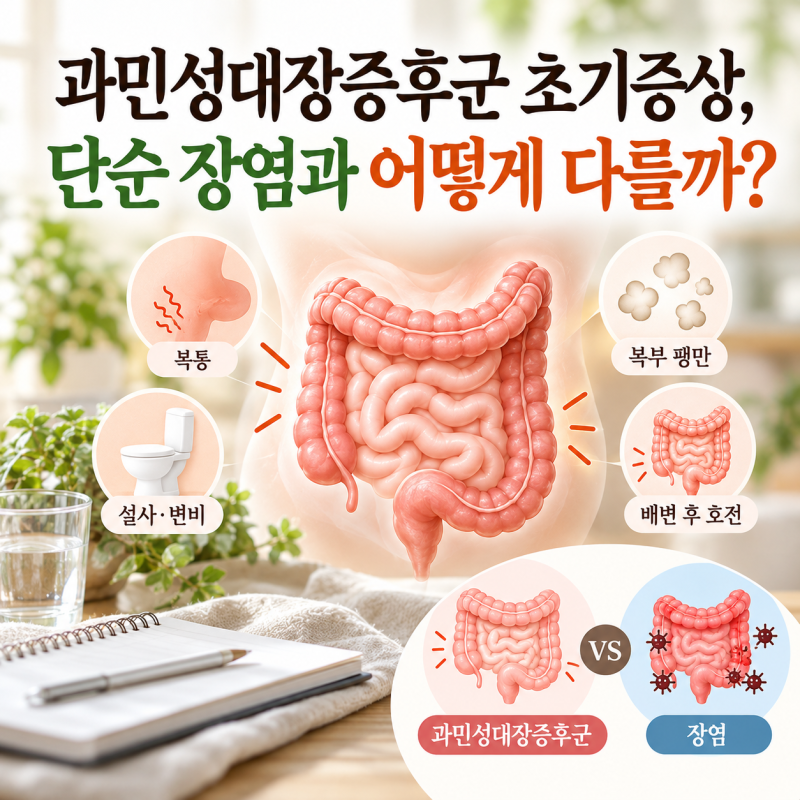 과민성대장증후군 초기증상, 단순 장염과 어떻게 다를까?