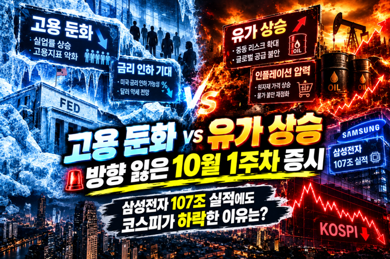 [10월 1주차] 고용 둔화 vs 유가 상승 줄다리기 엇갈린 한·미 증시 (10/05~10/09 증시 요약)