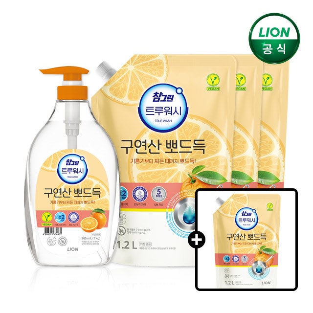 참그린 구연산 주방세제 1kg+리필3개+1 더 가격 체감 후기