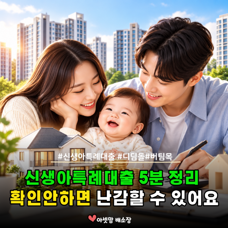 신생아 특례대출 한도만 믿고 계약금 넣으면 안되요. 계약금 넣기 전 승인한도 꼭 확인하세....