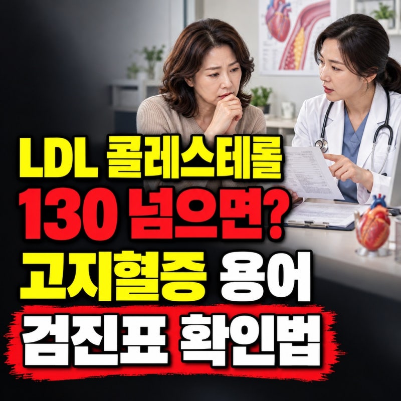 LDL 콜레스테롤 130 넘으면? 고지혈증 검진표 이것 용어확인법