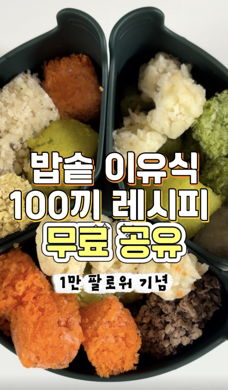 밥솥 이유식 레시피 100끼 식단 후기 이유식 레시피 재료 관리와 꿀팁