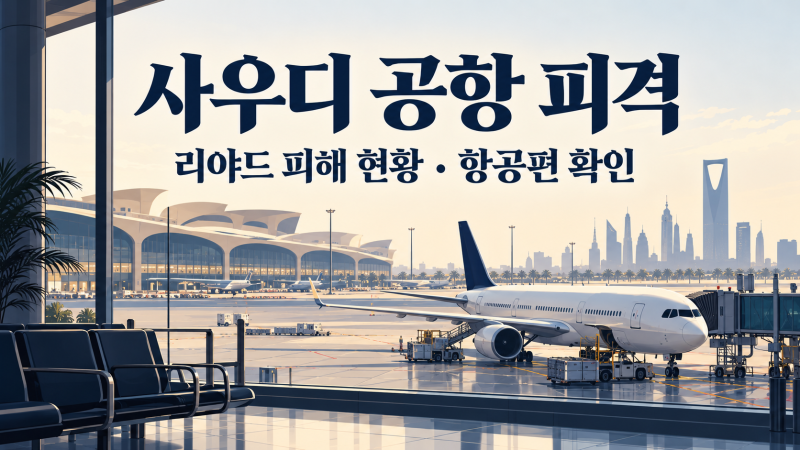 사우디 공항 피격, 리야드 피해 현황과 항공편 취소 확인 방법
