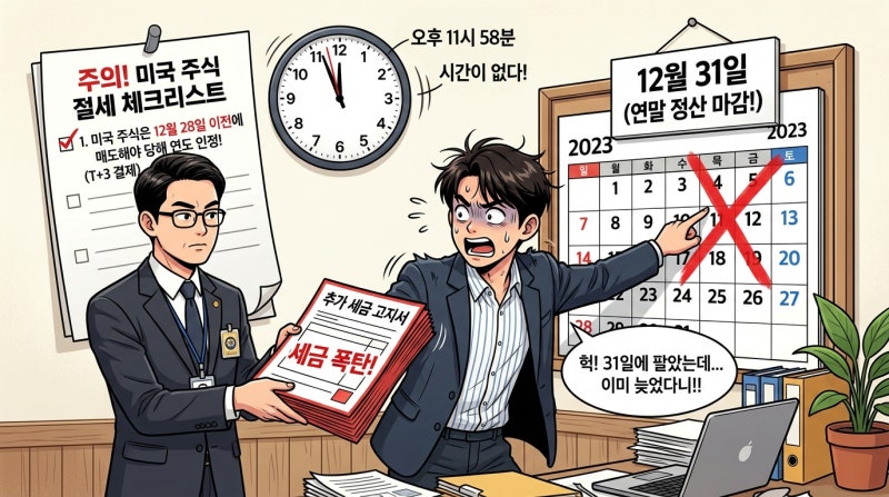 미국 주식 양도소득세 250만 원 공제 절세법 : 12월 손익통산 & 증권사 연말 결제일 최종 정리