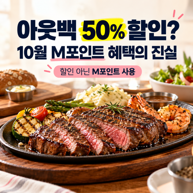 아웃백 50% 할인이라더니? 10월 현대카드 M포인트·쿠폰 사용법 총정리