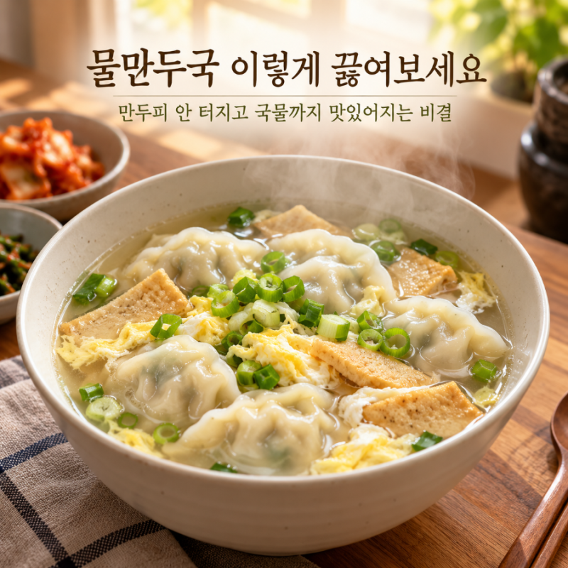 물만두국 이렇게 끓여보세요 만두피 안 터지고 국물까지 맛있어지는 비결