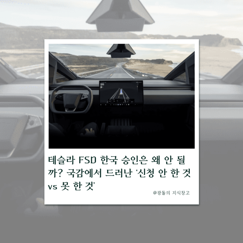 테슬라 FSD 한국 승인은 왜 안 될까? 국감에서 드러난 ‘신청 안 한 것 vs 못 한 것’