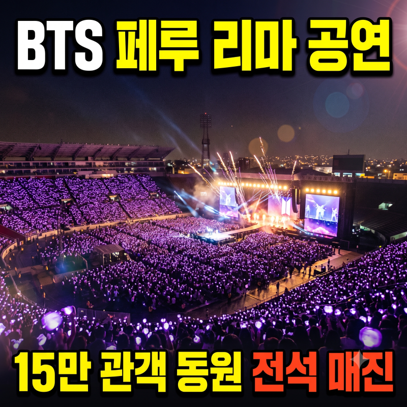BTS 페루 리마 공연: 방탄소년단 월드투어 아리랑 전석 매진 칠레 아르헨티나 브라질 콘서트