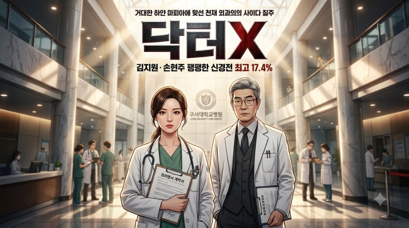 닥터X 김지원 손현주 팽팽한 신경전 최고 17.4%