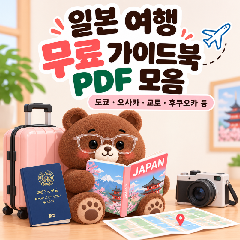 일본 여행 무료 가이드북 PDF 모음｜도쿄·오사카·교토·후쿠오카 등 주요 도시 관광지도