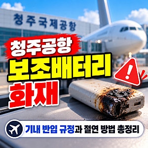 청주공항 보조배터리 화재, 기내 반입 규정과 절연 방법 총정리