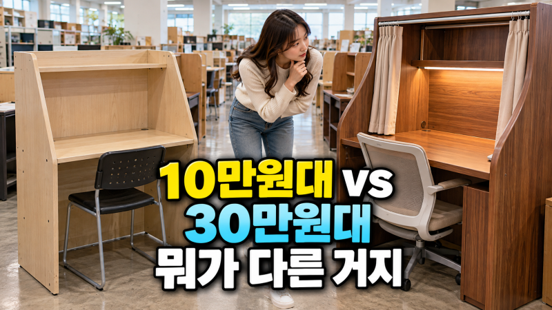 독서실책상 중고 가봤더니, 원목이랑 커튼까지 가격 차이 총정리해봤어요