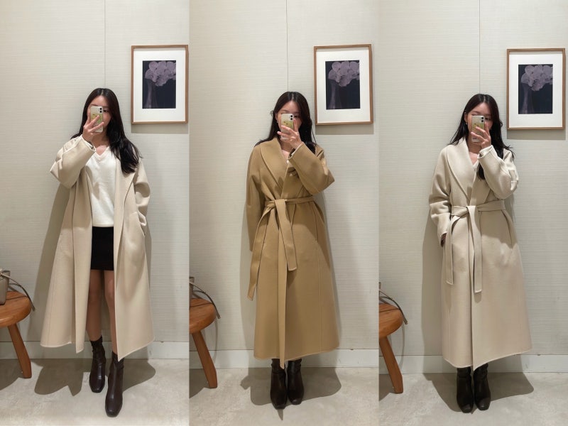 시에 Sie - 하임 숄 칼라 코트 스탠다드vs롱 키작녀 리뷰, 롱코트 고민 중(하임,에브, 베뉴엣 보....