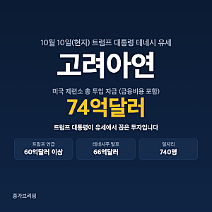 고려아연 트럼프 유세 언급, 테네시 제련소 74억달러 투자 구조