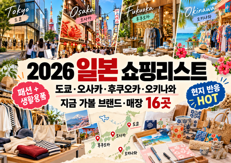 요즘 일본 패션피플이 자주 찾는 매장은?｜2026 지금 가볼 도쿄, 오사카, 후쿠오카, 오키나와 ....