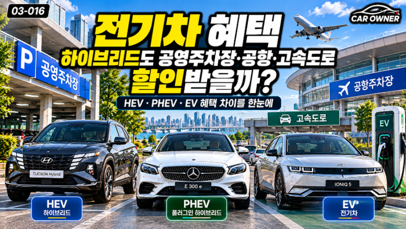 하이브리드도 공영주차장 할인될까? 전기차와 다른 혜택 총정리