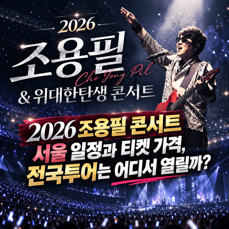 2026 조용필 콘서트 서울 일정과 티켓 가격, 전국투어는 어디서 열릴까?