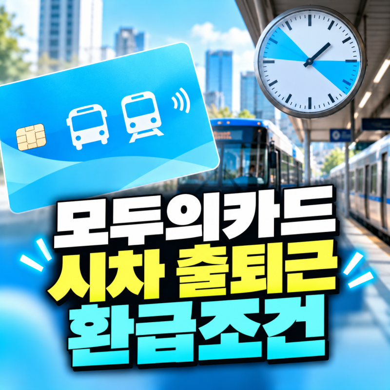모두의카드 시차 출퇴근 환급조건·환급기준액·적용시간·기간연장 총정리